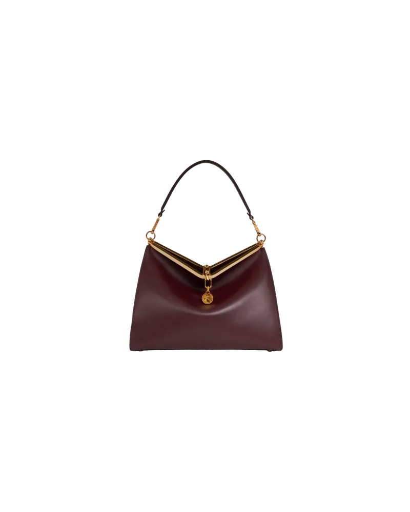 Etro Tasche Vela Gross Aus Leder, Damen, Bordeaux Bordeaux