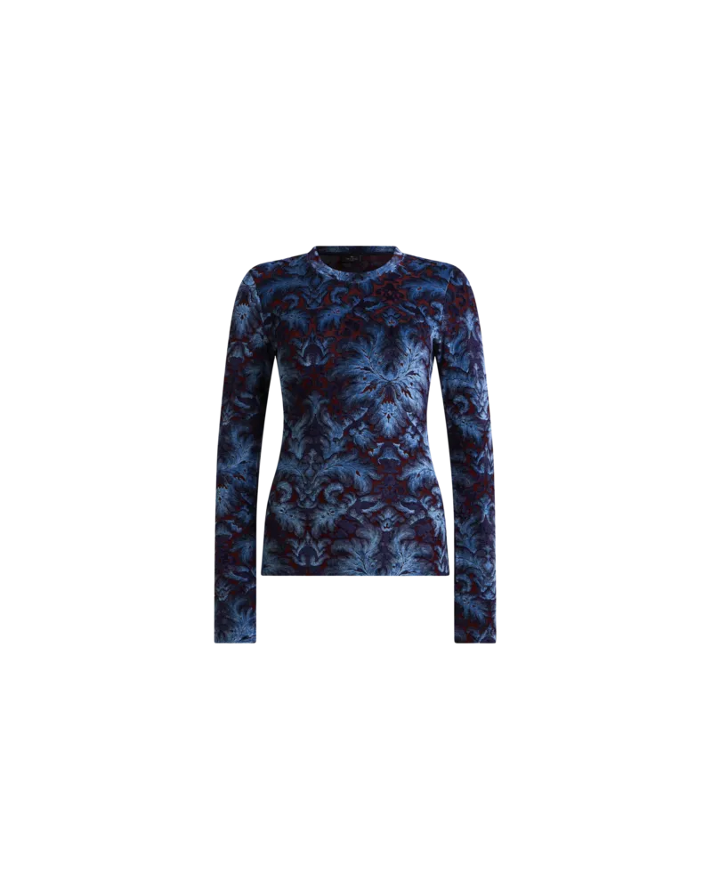 Etro Top Aus Jacquard-chenille, Damen, Blau, Größe Blau