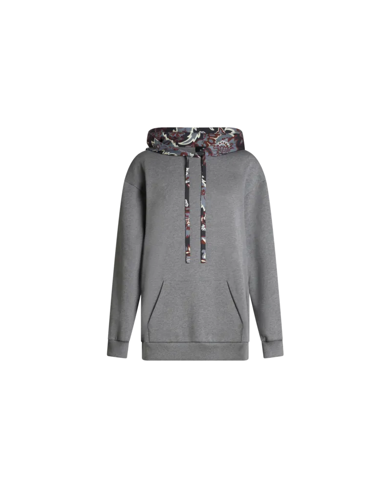 Etro Sweatshirt Mit Kapuze Und Paisleymuster, Damen, Grau Grau