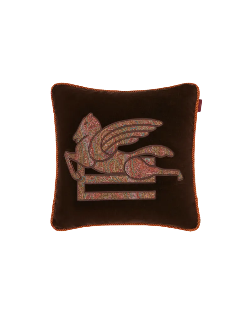 Etro Besticktes Kissen, Braun Braun