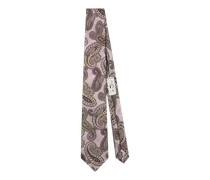 Krawatte Aus Seidenjacquard Mit Paisleymuster, Herren, Rosa