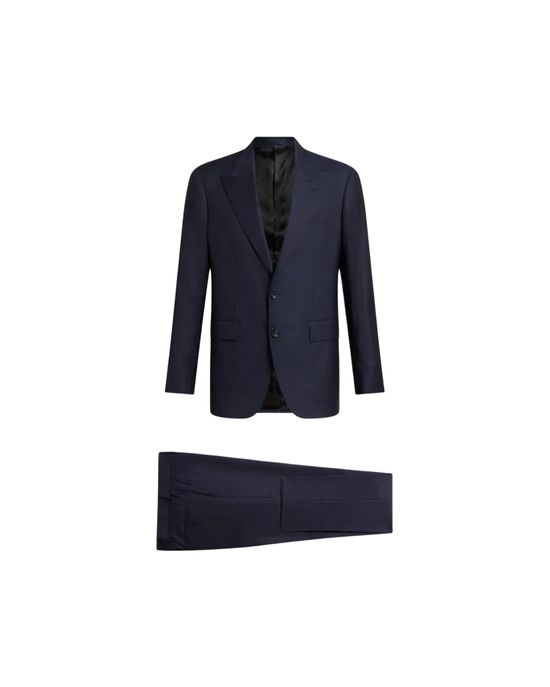 Etro Anzug Aus Wolle Mit Karomuster, Herren, Navyblau, Größe Navyblau