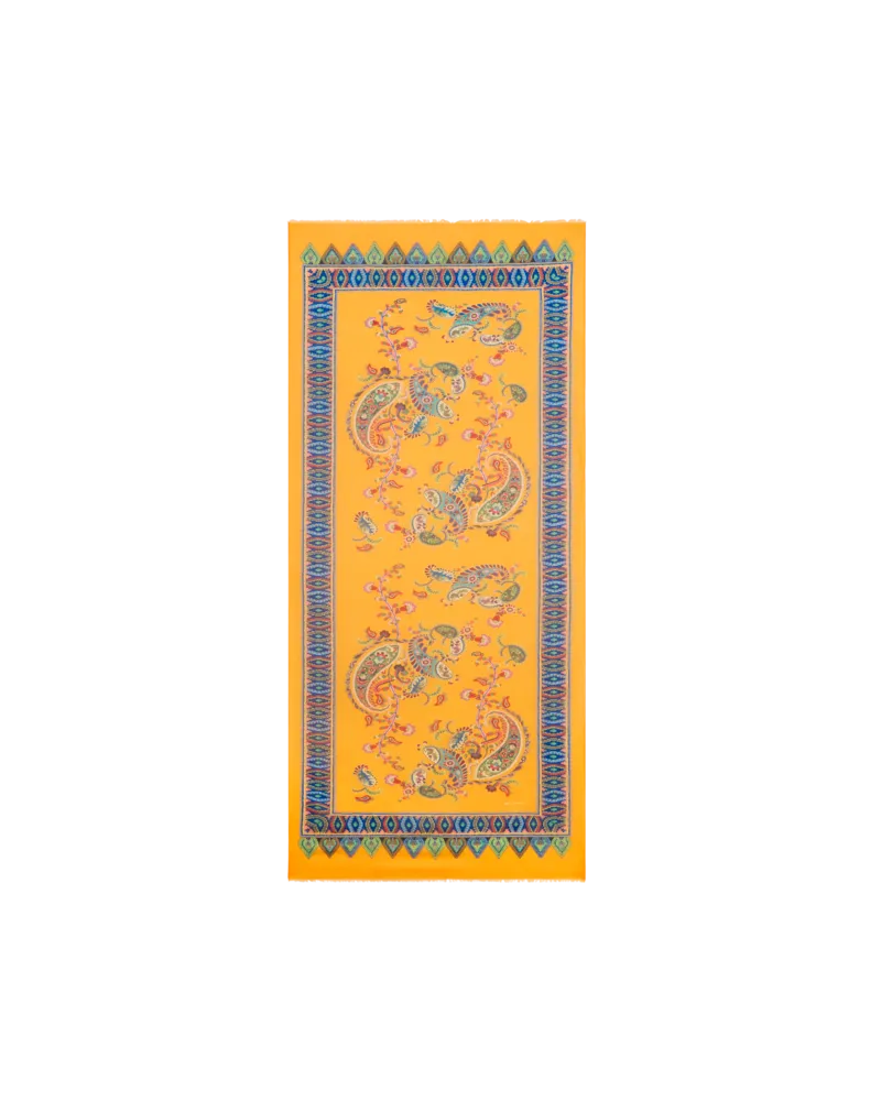 Etro Schal Mit Floralem Paisleymuster, Herren, Gelb Gelb