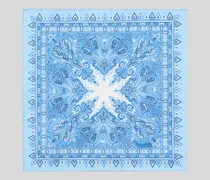 Pochette Aus Seide Mit Floralem Paisley-motiv, Herren, Hellblau