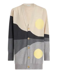 Etro Cardigan Aus Wolljacquard, Grau Grau