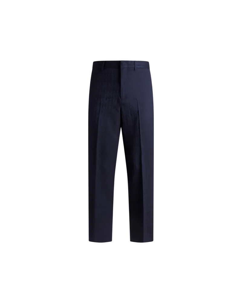 Etro Hose Aus Wolle Mit Jacquardmuster, Herren, Blau, Größe Blau