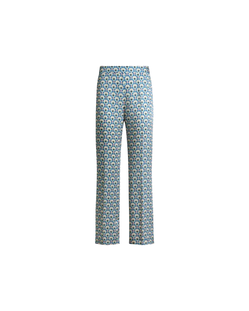 Etro Bootcut-hose Mit Mikro-palmen-motiv, Damen, Hellblau, Größe Hellblau