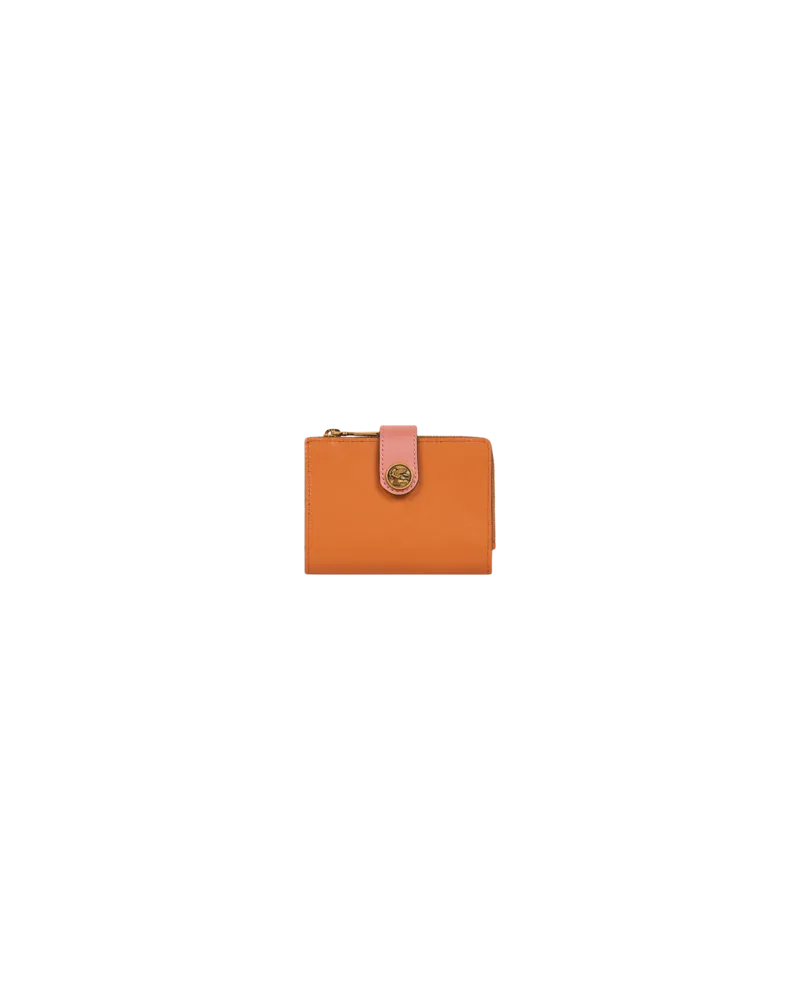 Etro Kleine Geldbörse Aus Leder, Damen, Orange Orange