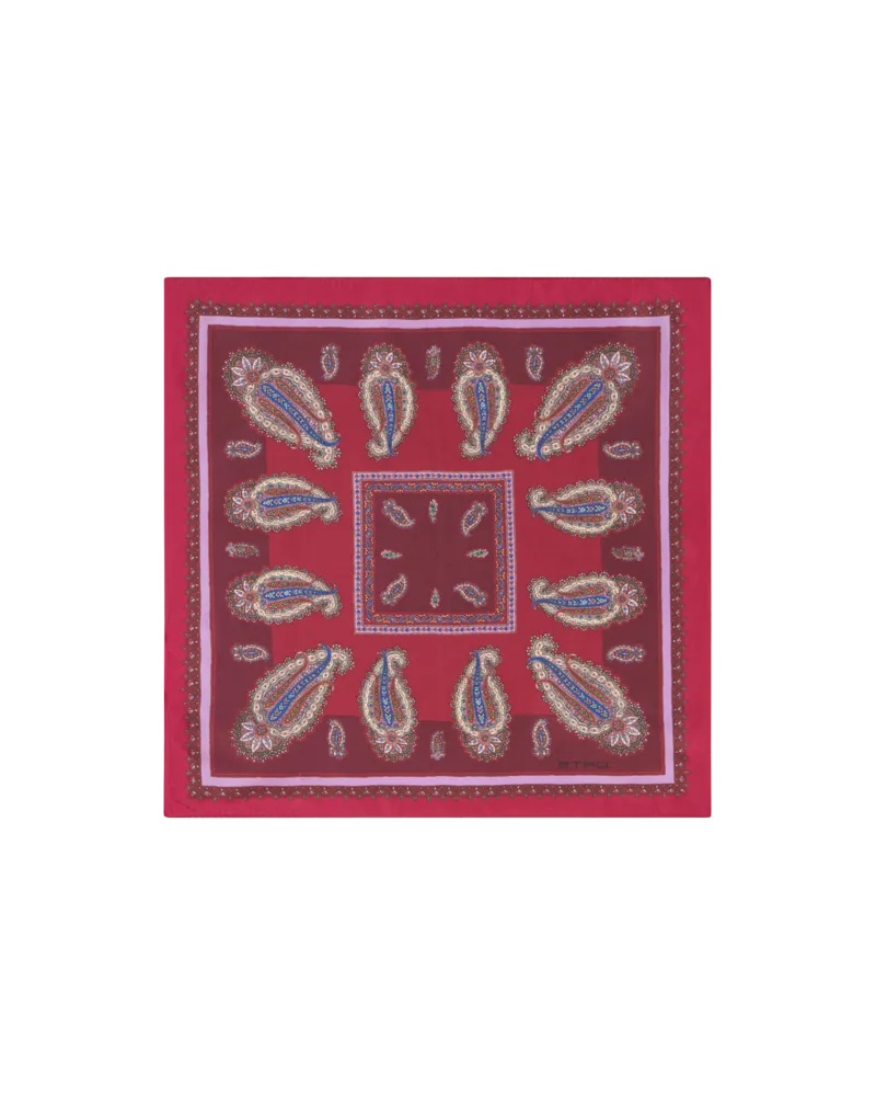 Etro Einstecktuch Mit Paisleymuster, Herren, Rot Rot