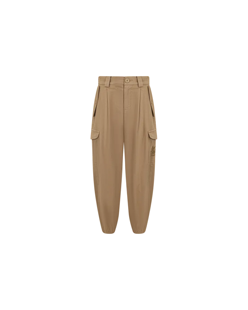 Etro Cargohose Aus Baumwolle Mit Chevron-muster, Kamel, Größe Kamel