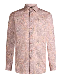 Etro Hemd Mit Paisleymuster, Herren, Rosa Rosa