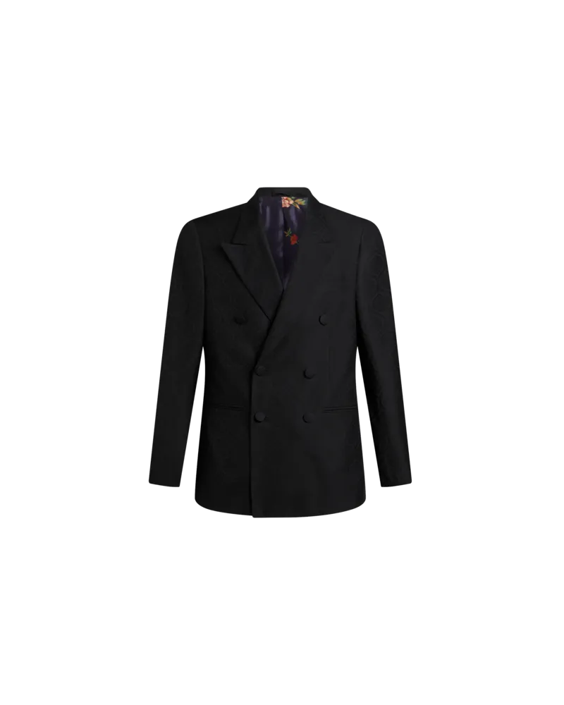 Etro Sakko Aus Baumwoll-woll-jacquard, Herren, Schwarz, Größe Schwarz