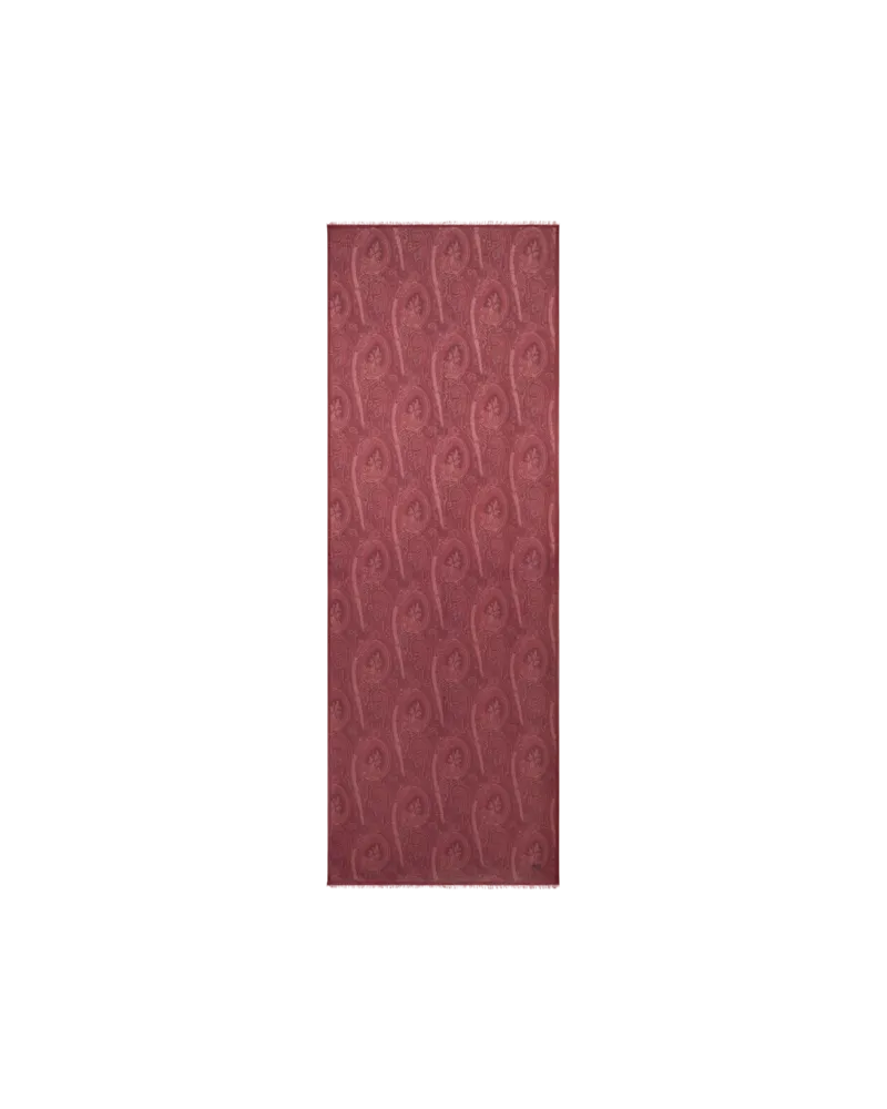 Etro Schal Mit Paisley-muster, Herren, Rot Rot