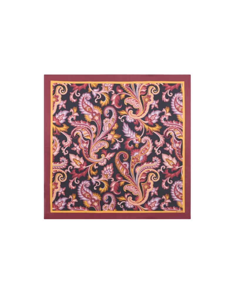 Etro Tuch Aus Seide, Damen, Schwarz Schwarz