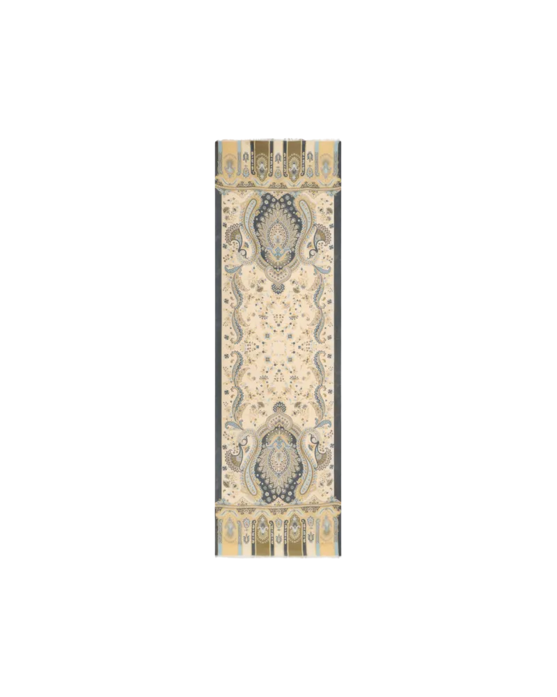 Etro Schal Aus Modal Und Kaschmir Mit Paisley-motiv, Damen, Cremefarben Cremefarben