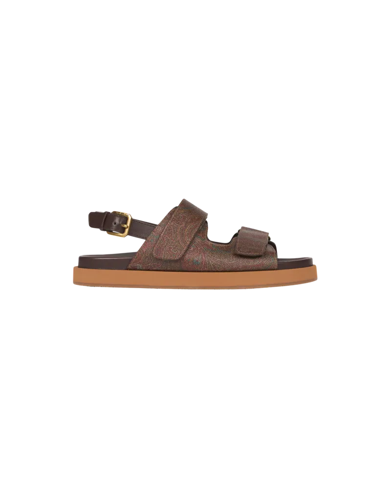 Etro Sandalen Mit Riemchen Und Paisleymuster, Herren, Rot, Größe Rot