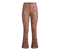 Hose Mit Geradem Bein Aus Mit Perlen Und Pailletten Bestickter Spitze, Damen, Braun, Größe