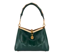 Mittelgrosse Tasche Vela Mit Wellenmotiv Und Pochette, Damen, Grün