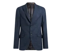 Blazer Aus Wolle Mit Print, Herren, Blau, Größe