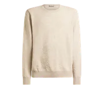Pullover Aus Baumwolle Mit Floralem Paisley-motiv, Herren, Beige, Größe