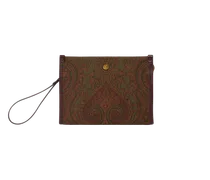 Mittelgrosse Jacquard-pouch Mit Paisley-motiv, Damen, Grün