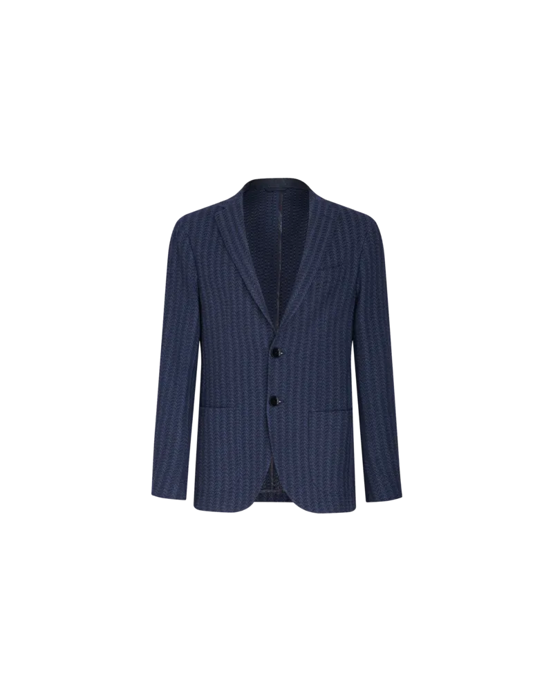 Etro Jacquard-blazer Mit Streifenmuster, Herren, Blau, Größe Blau