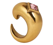 Ohrring Ear Cuff Mit Schmuckstein, Damen, Gold