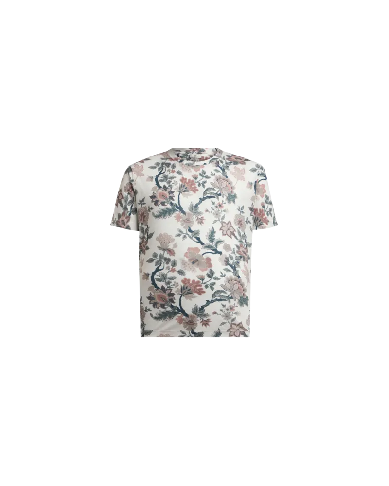 Etro T-shirt Mit Blumendruck, Herren, Beige, Größe Beige