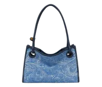Shopper Eyes Klein Aus Jacquard-denim, Damen, Blau