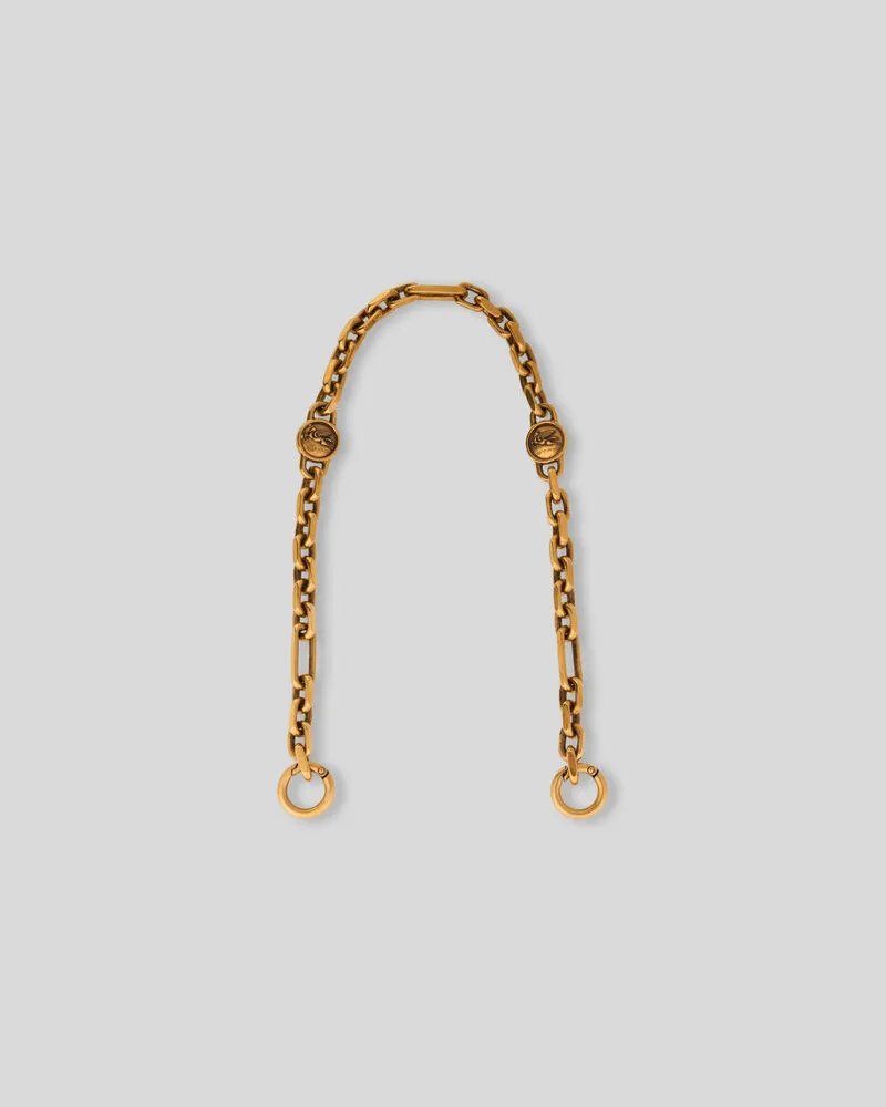 Etro Henkel Für Taschen In Kettenform Mit Pegaso-münzen, Damen, Gold Gold