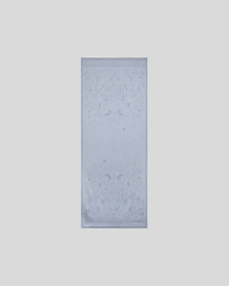 Etro Jacquard-schal Aus Einer Baumwollmischung Mit Motiv Flora Und Fauna, Damen, Hellblau Hellblau