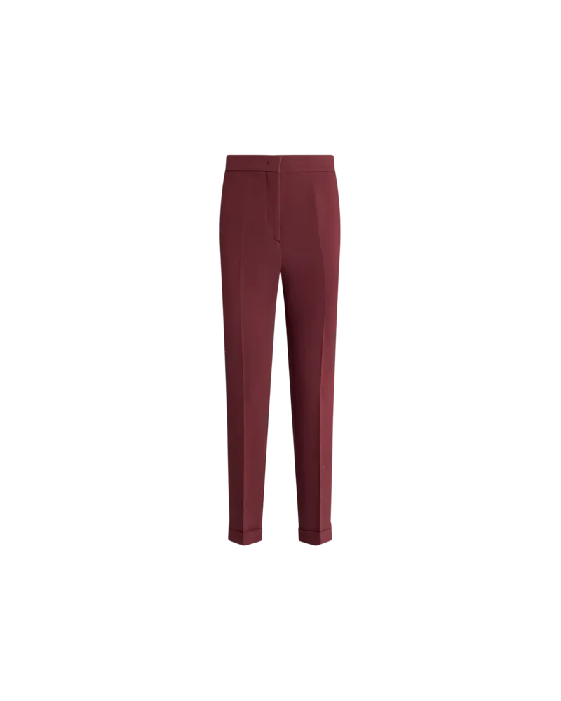 Etro Zigarettenhose Aus Cady, Damen, Rot, Größe Rot