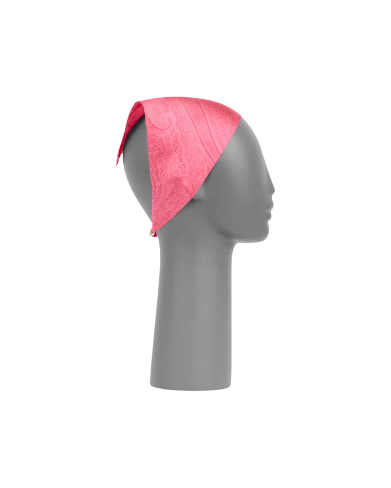 Etro Bandana Arnica Aus Seide, Damen, Rosa Rosa