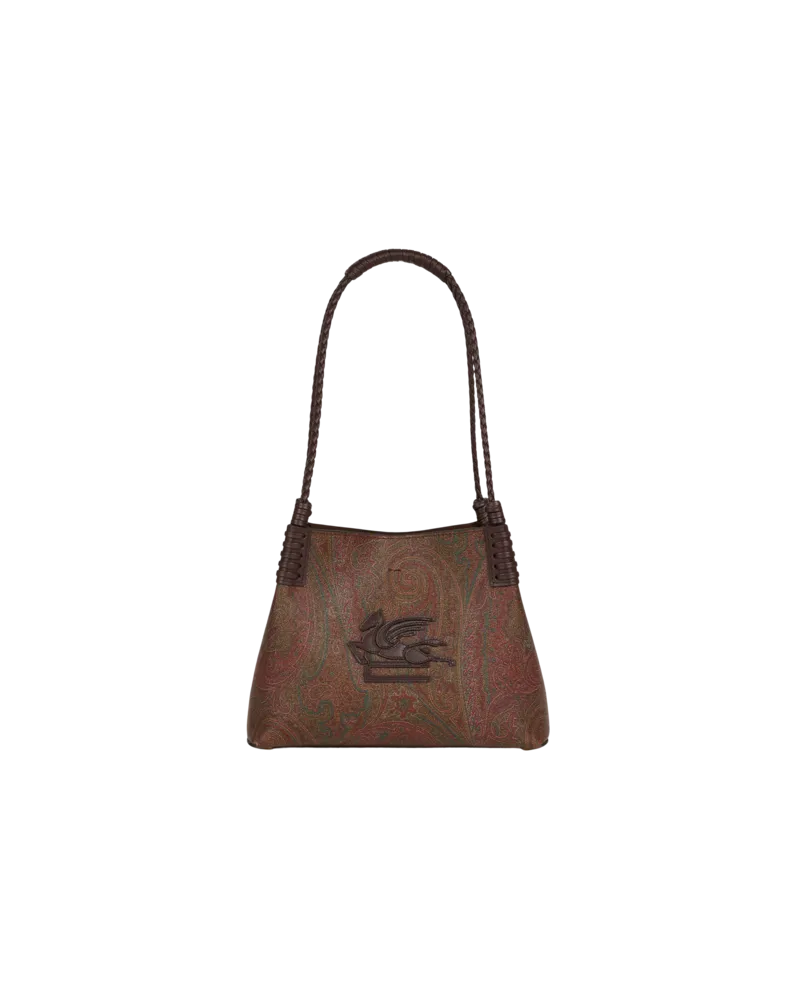 Etro Shopper Libra Klein Aus Arnica, Damen, Braun Braun