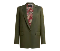 Jacke Aus Einer Wollmischung, Damen, Grün, Größe