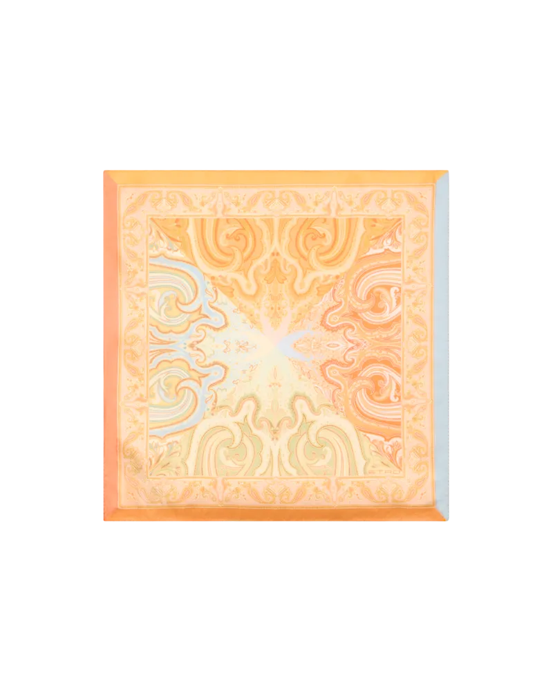 Etro Einstecktuch Aus Seidentwill Mit Motiv, Herren, Multicolor Multicolor