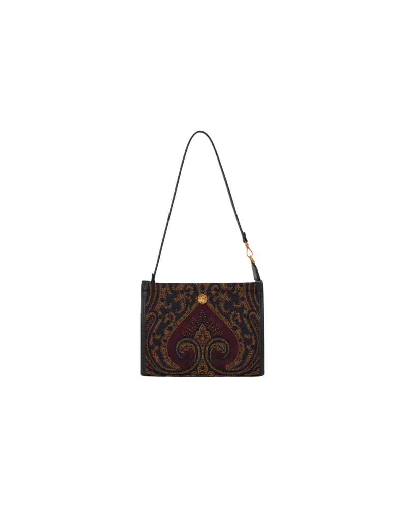 Etro Jacquard-pouch Mit Paisley-motiv, Damen, Navyblau Navyblau