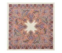 Pochette Aus Seide Mit Geometrischem Paisley-motiv, Herren, Weiß