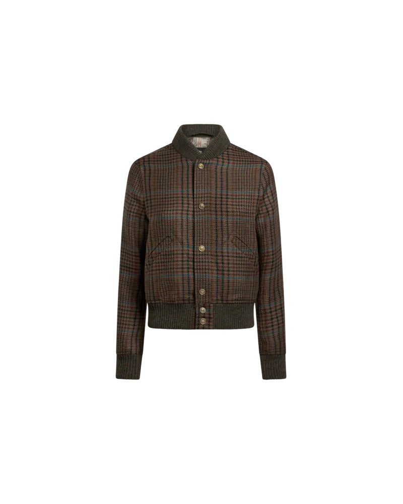 Etro Bomberjacke Aus Wolle Mit Pfauen-stickerei Und Glencheck-motiv, Damen, Grün, Größe Grün