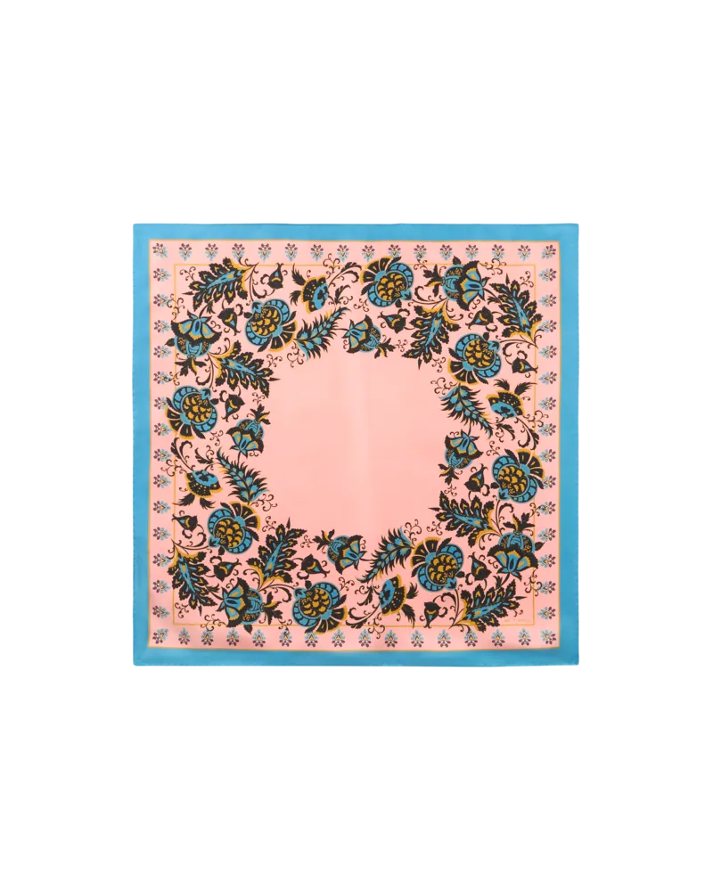 Etro Tuch Aus Seide Mit Blumenmotiv, Damen, Rosa Rosa