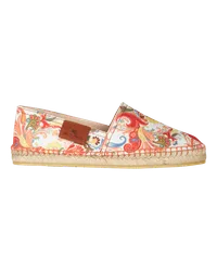 Etro Espadrilles Aus Bedruckter Baumwolle, Damen, Weiß Weiß