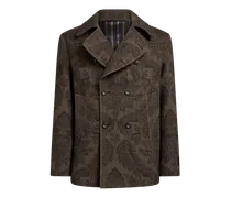 Zweireihiger Peacoat Aus Wolle Und Kaschmir, Herren, Braun, Größe