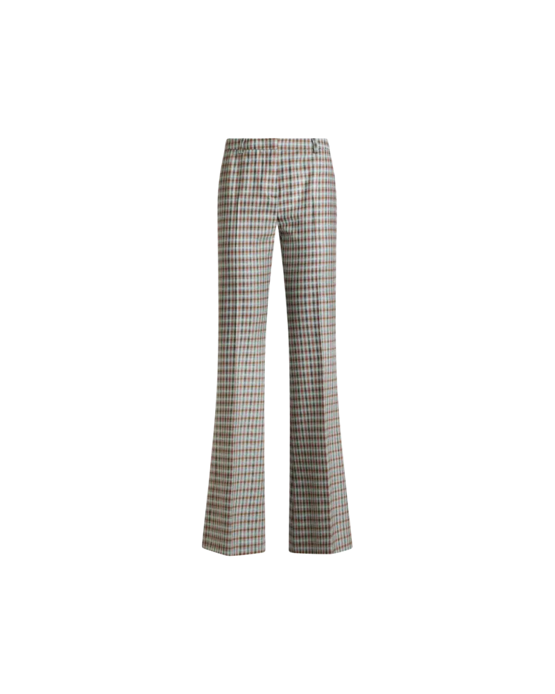 Etro Hose Aus Einer Wollmischung Mit Vichy-muster, Damen, Grau, Größe Grau