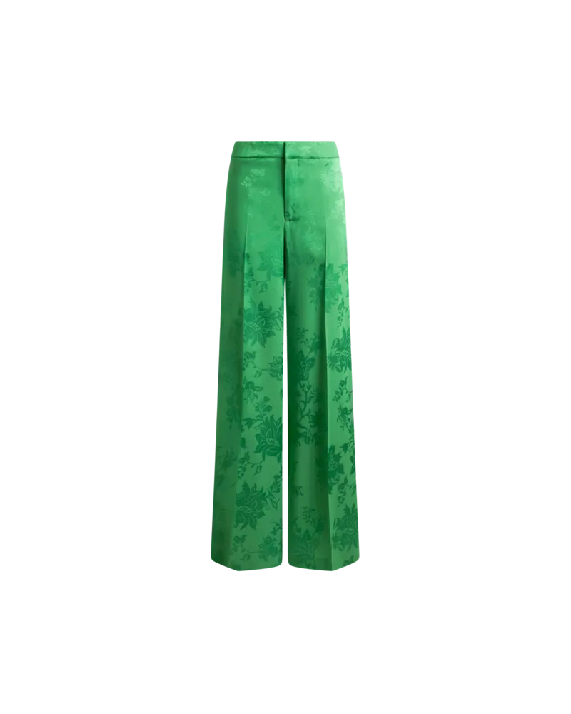 Etro Hose Mit Weitem Bein Aus Jacquardgewebe Mit Floralem Motiv, Damen, Größe 