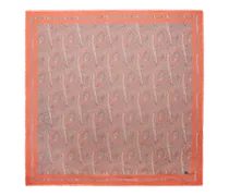 Schultertuch Aus Modal Mit Floralem Paisley-motiv, Damen, Koralle