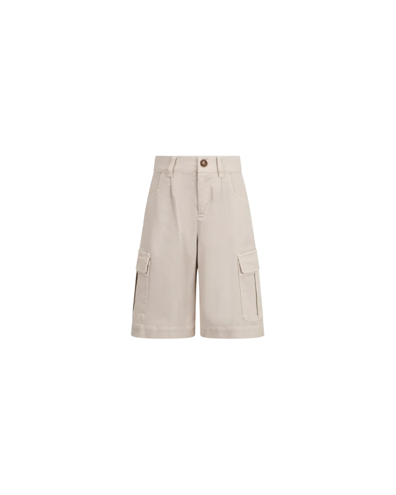 Etro Shorts Aus Stretchgabardine, Beige, Größe Beige