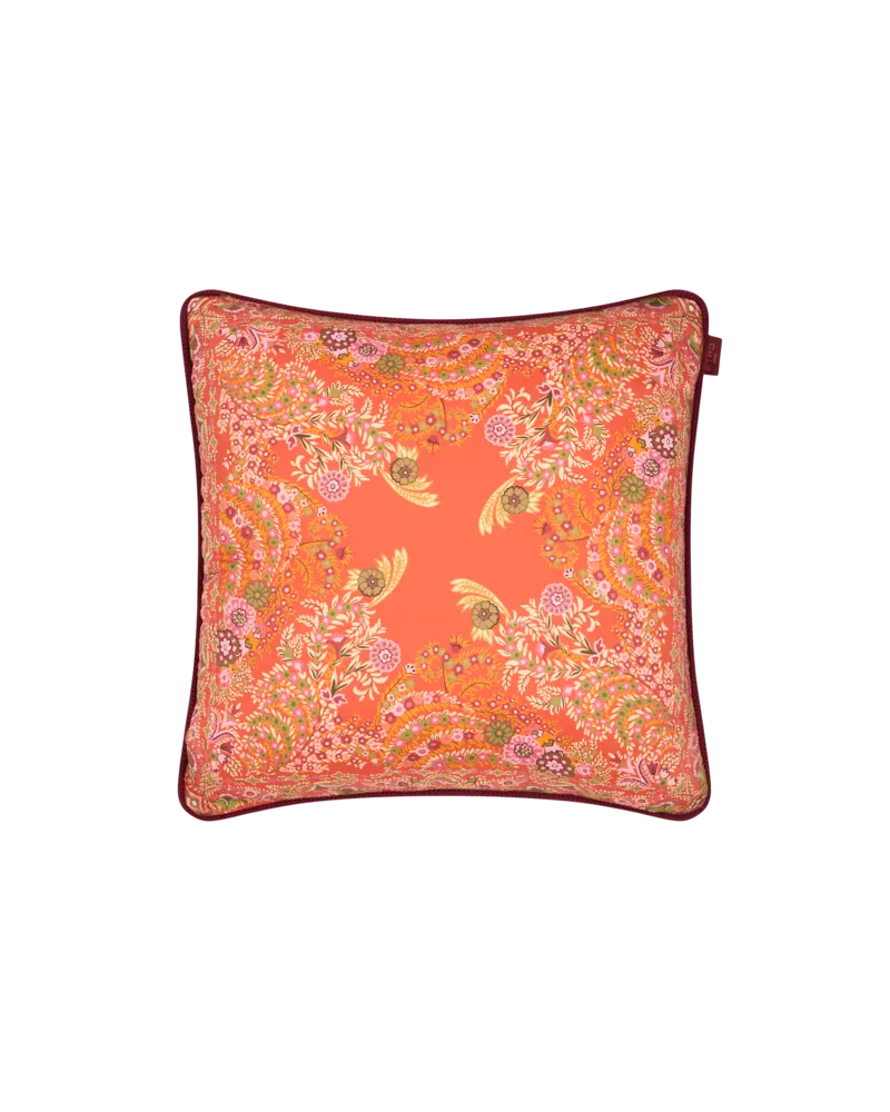 Etro Kissen Aus Baumwolle Mit Blumenprint, Orange Orange