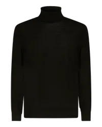 Etro Rollkragenpullover Mit Logo Auf Der Rückseite, Herren, Schwarz Schwarz