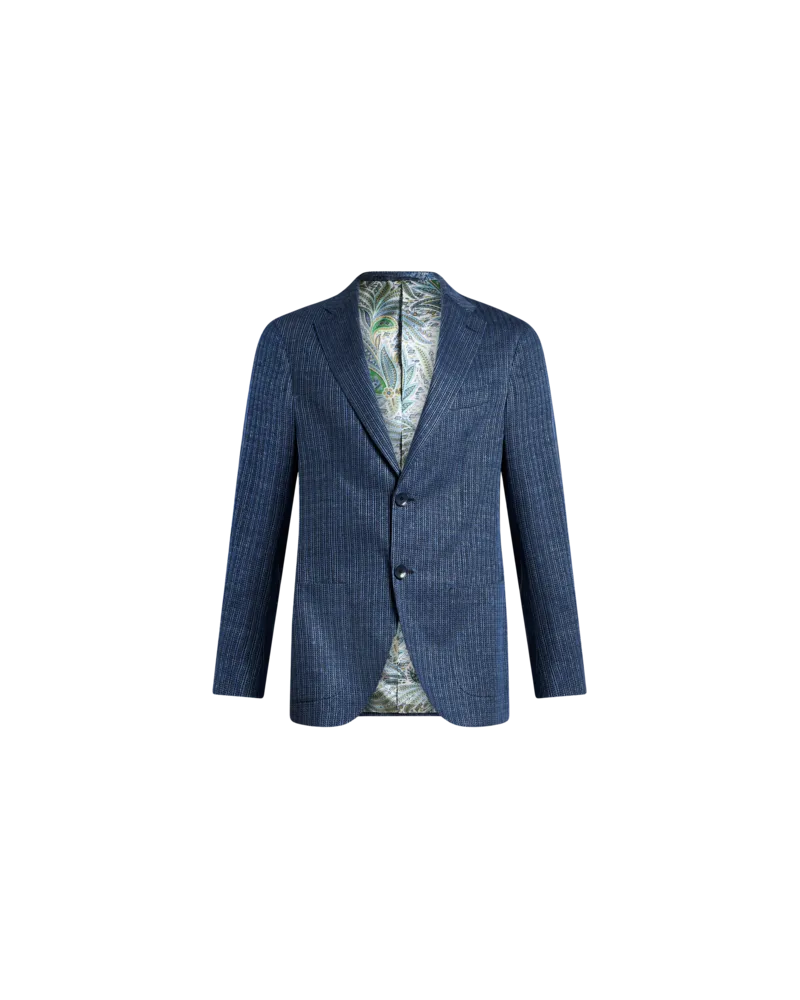 Etro Blazer Aus Jersey Aus Einer Leinenmischung, Herren, Hellblau, Größe Hellblau