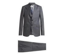 Einreihiges Jacquard-anzug Aus Wolle Mit Floralem Paisley-motiv, Herren, Grau, Größe